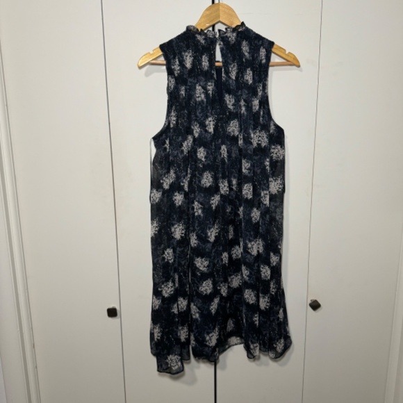 Joie Dress Women's MD Blue Black Sleeveless Mini Sheer Baltic Fairy Whimsigoth - Picture 5 of 6